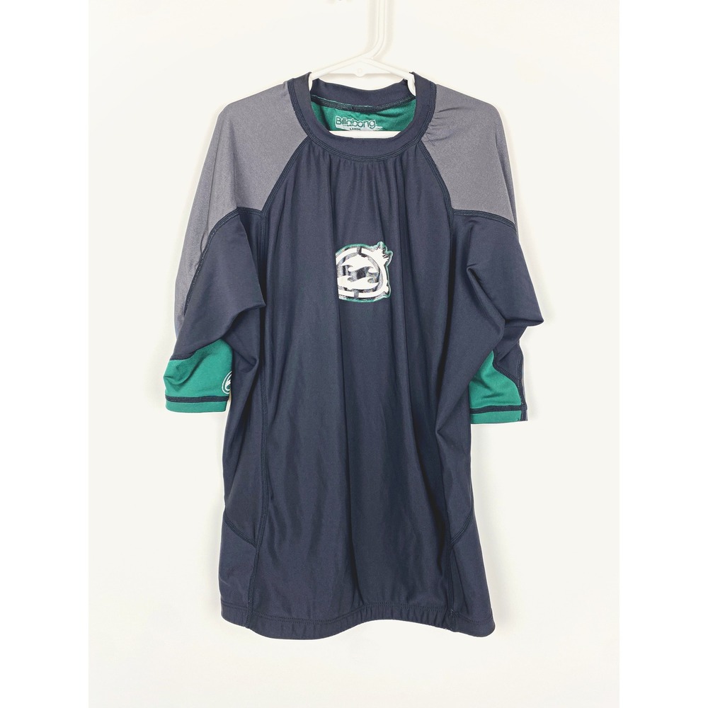 Boys Billabong Short Sleeve Rash Guard Swim Shirt Large
